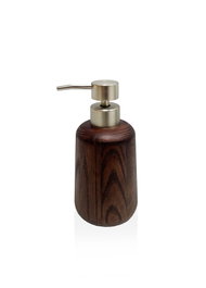 Mijölnir SBN0042 Dispensador de Jabón de Madera para Baño, 7.9x7.9x17.1 cm, 200ml